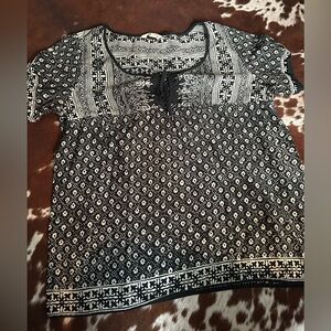 American Eagle Outfitters Black and White Blouse